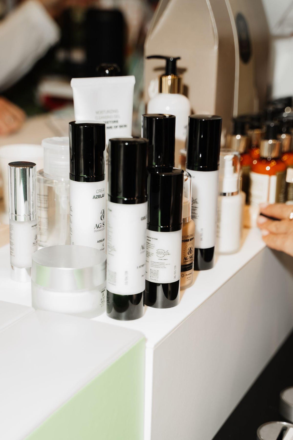 AG SKIN cosmetics displayed at the Vienna beauty brunch
