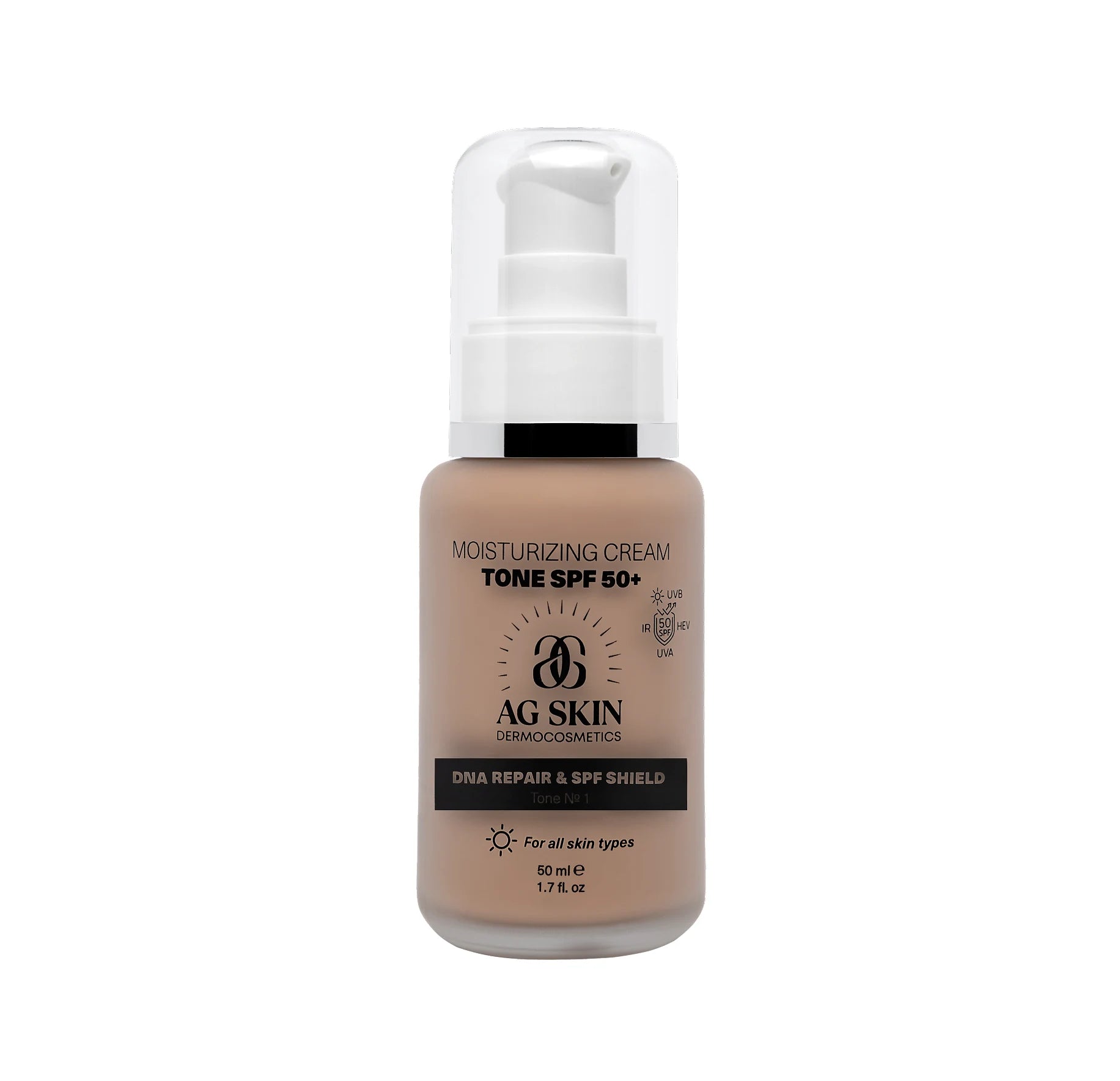 AG SKIN - MOISTURISING CREAM TONE SPF 50+
